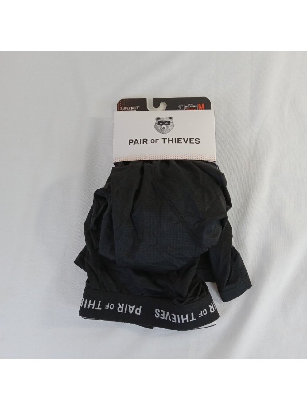 Pair of Thieves Men's SuperFit Mesh Magic Long Boxer Brief Underwear Black M